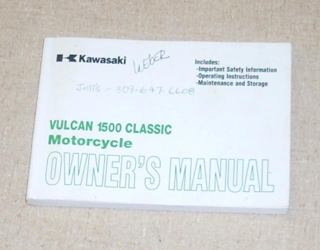 Kawasaki vn1500 vulcan owners manual 2007