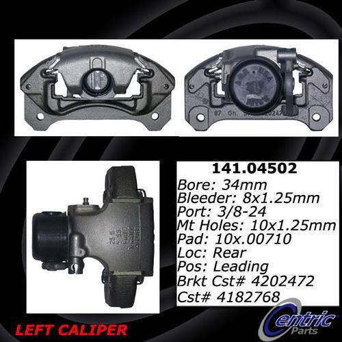 Centric 141.04502 rear brake caliper-premium semi-loaded caliper-preferred