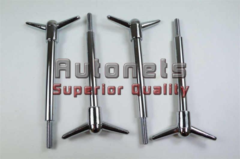 Chrome steel 1/4-20 x 1" thread valve cover wing nut stud universal fit