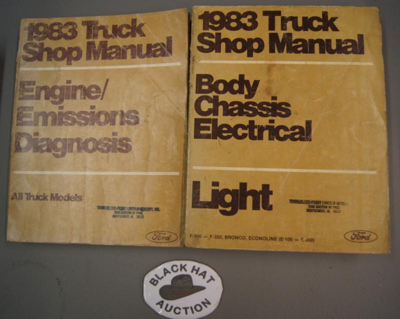 1983 ford truck shop service manual 2-vol set oem dealership books