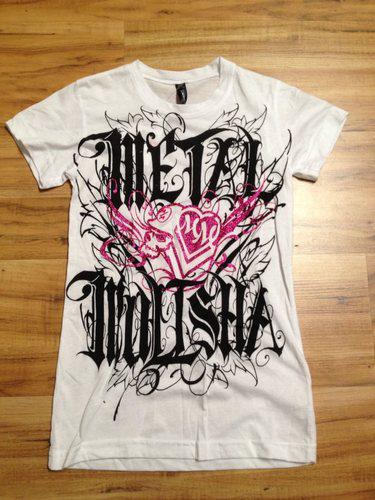 Metal mulisha ladies tee shirt color shimmy white size womens x-small/xs 350253