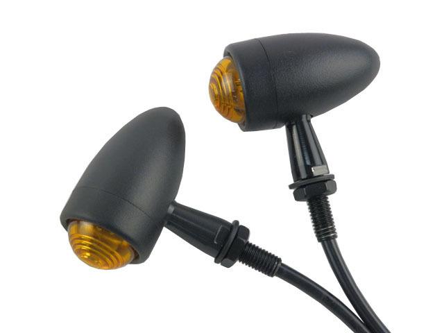 Black mini amber bullet led turn signal light for honda yamaha suzuki kawasaki