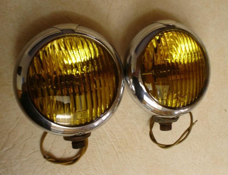 Vintage pair 1940's mopar fog lamps hot rod rat chrysler dodge plymouth desoto