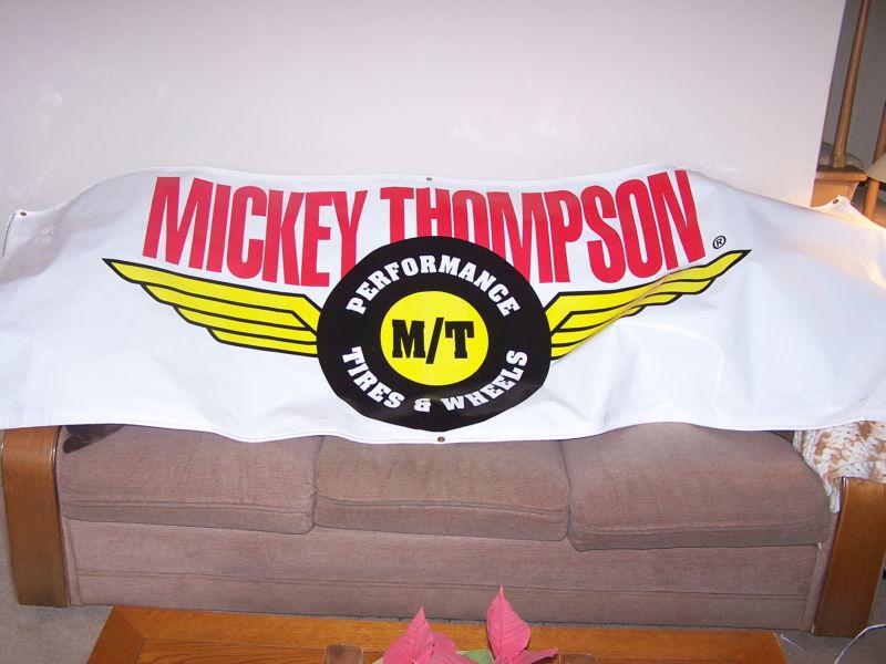  8 ft  by 3 ft -  mickey thompson - banner