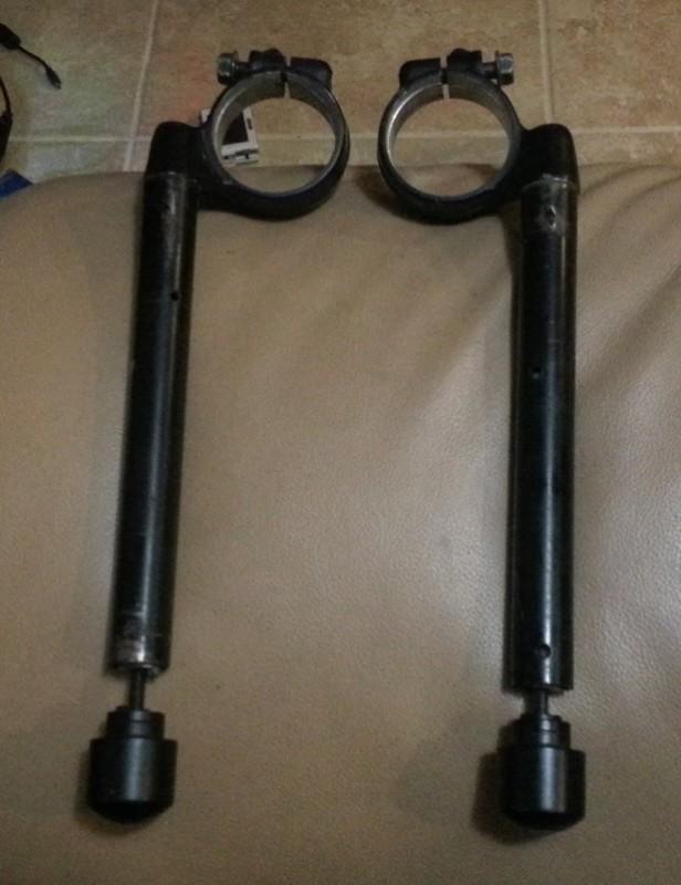 Honda rc51 rvt1000r stock oem clip ons pair w/ bar ends and inner weights