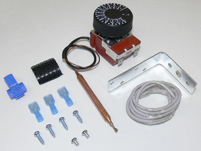 Electric fan switch with thermostat, adjustable 