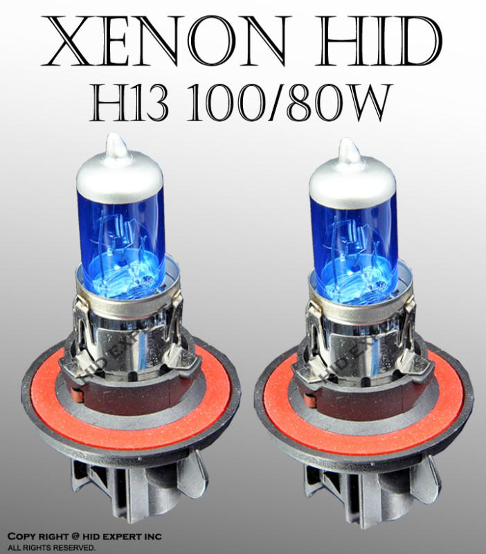 H13 100w x2 pcs high/ low xenon hid super white direct replace bulbs ks1abls dot