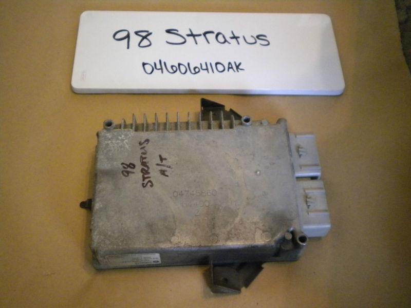 1998 98 dodge stratus ecm ecu engine computer control module unit 04606410ak