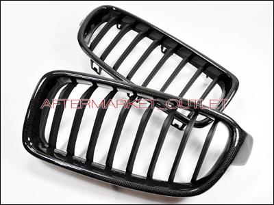 Carbon fiber front radiator grille cover 2012 2013 bmw f30 320i 328i 335i xdrive