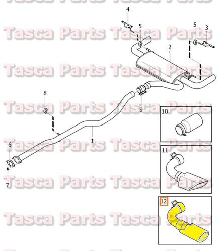 Brand new oem r-design lh driver side exhaust system end pipe 11-14 volvo s60