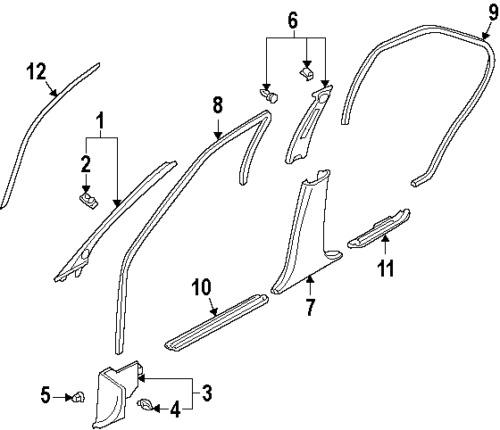 Nissan 769213z610 genuine oem factory original opening trim