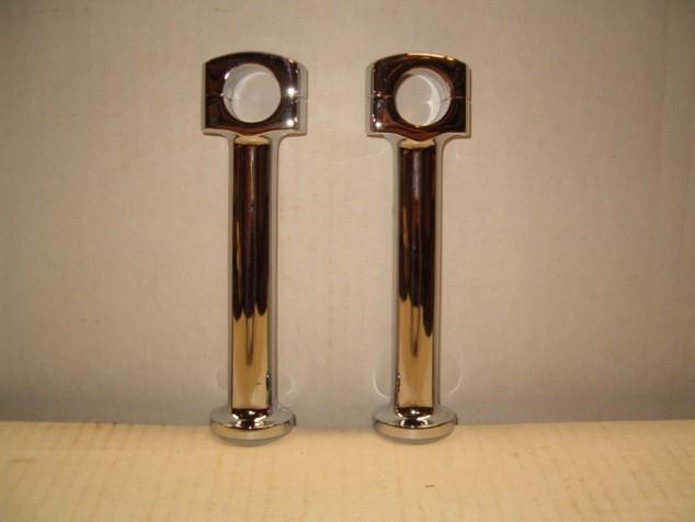 Chrome 6" straight handlebar risers for choppers-new!
