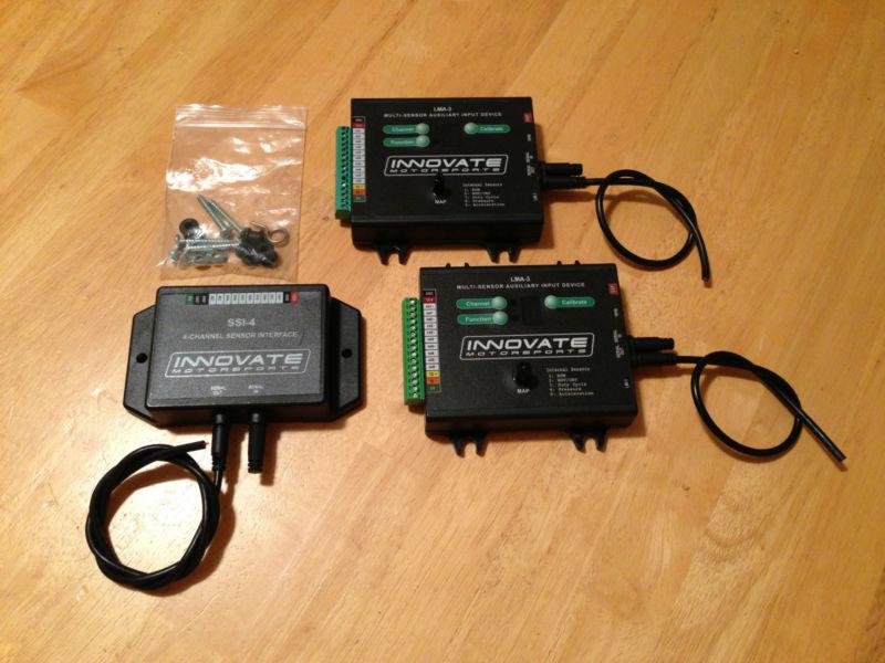 Innovate datalogging equipment lot - 2x lma-3 (aux box) and 1x ssi-4