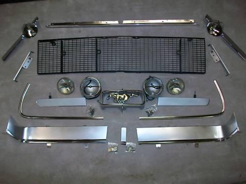 1967 mustang gt complete grille kit w/ fog lamps