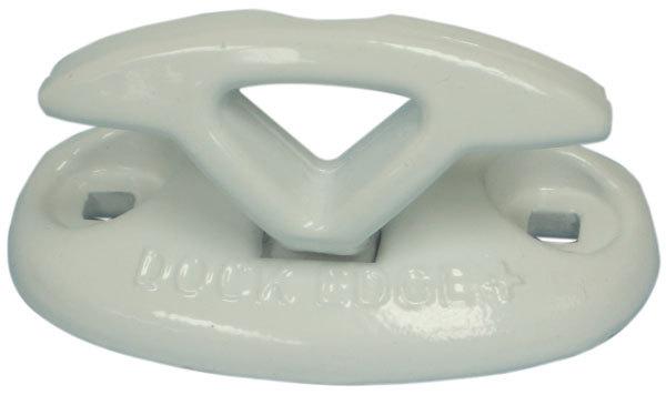 Dock edge 31/2" flip up cleat white 2603w-f