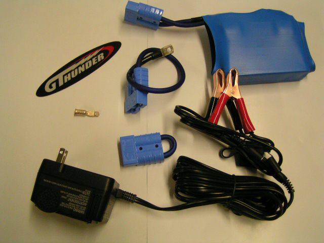 New gtthunder honda trx450er 24v battery kit lithium ion volt 450r jumper 