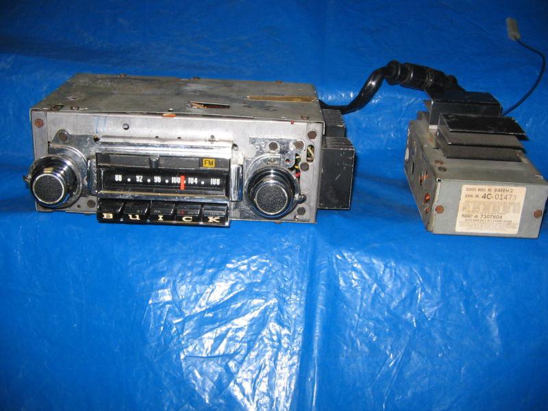 Buick am fm radio with multiplex amplifier 1969 1970 1971 1972 works nice chrome
