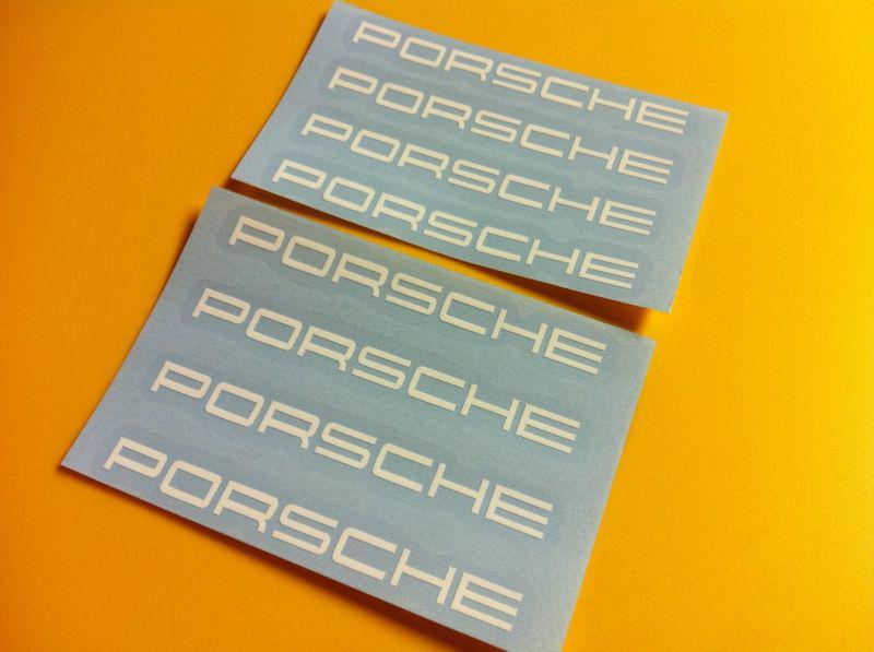 (8) *white* porsche brake caliper decals stickers vinyl