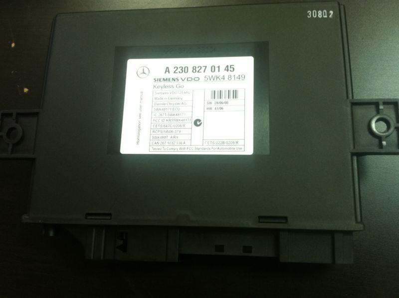 03-11 mercedes w230 r230 sl500 sl55 sl63 keyless go control module 2308270145