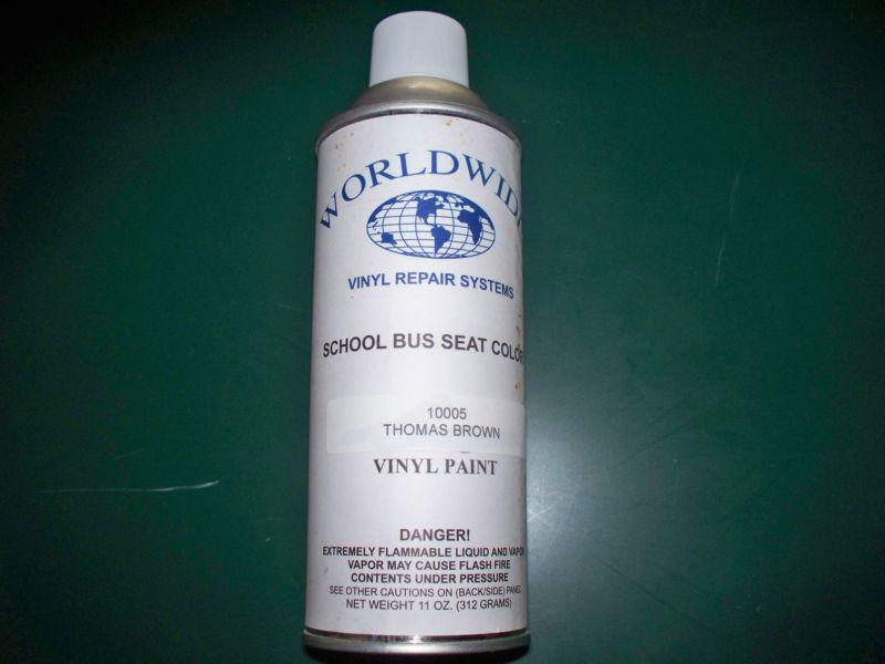 Box of 12 11oz. cans of school bus seat vinyl paint #1005 thomas brown