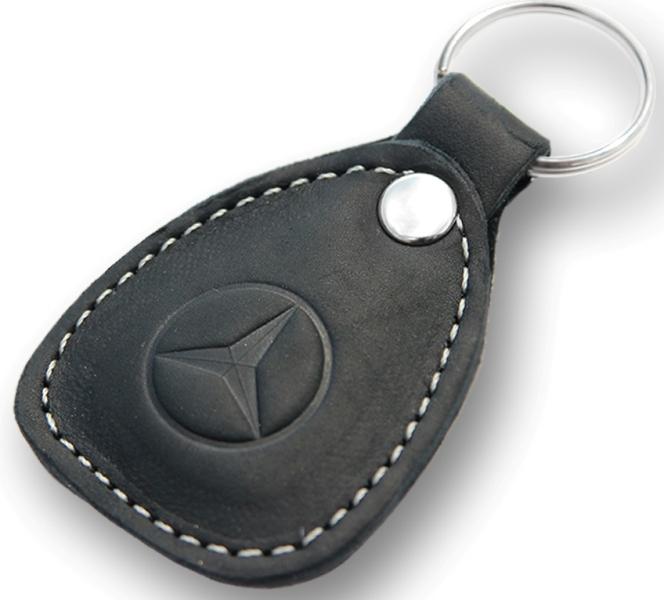 Purchase New Leather Black / White Keychain Car Logo MercedesBenz Auto