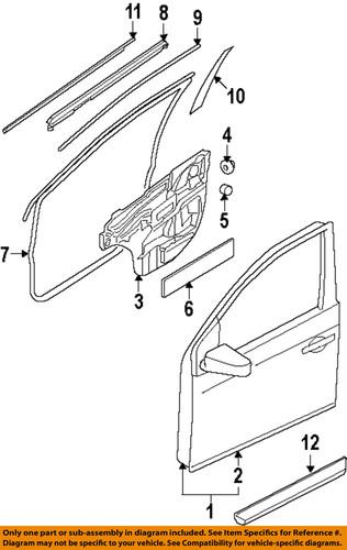 Nissan oem 80821et000 door moulding-belt molding