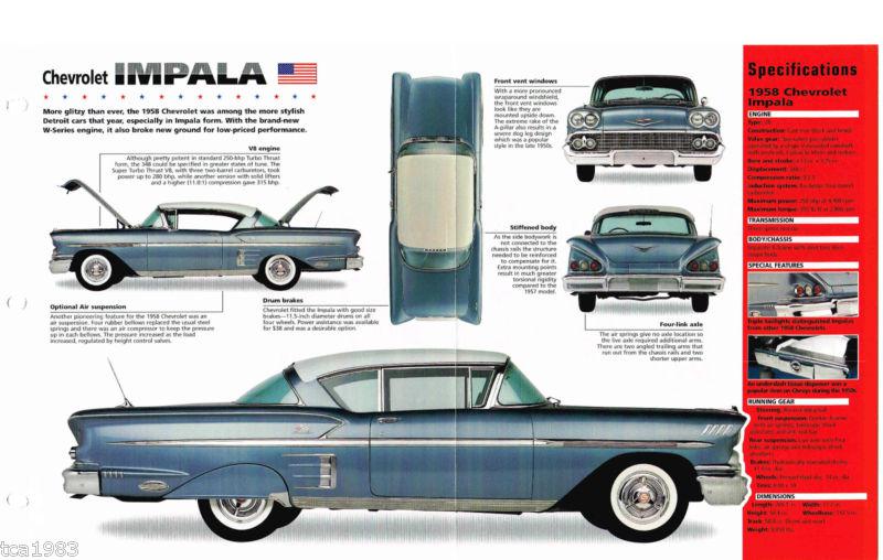 1958 chevrolet impala imp brochure