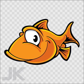Decal sticker fish salt water cartoon l 0500 xf9a3