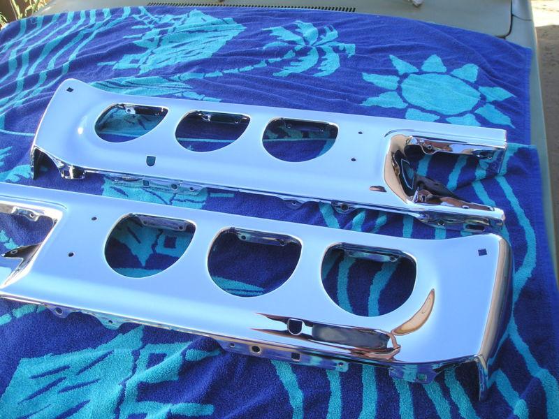 1968 68 impala caprice excellent rear bumper rechromed w/ bumperettes no core $$