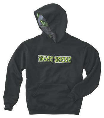 Youth arctic cat team green flannel hoodie m (10-12) l (14-16) 5239-571 5239-572