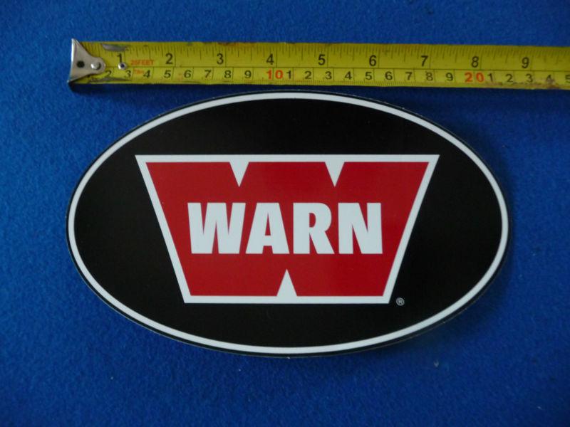 Warn winch large oval stcker decal 8 1/2" x 5"
