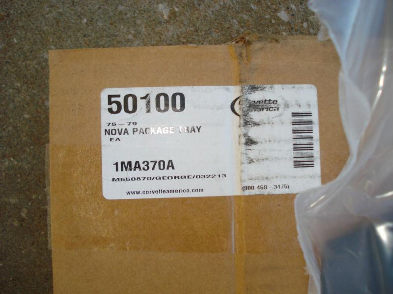 75-79 NOVA VENTURA *NEW* BLACK REAR PACKAGE TRAY / SPEAKER DECK 76 77 78, US $100.00, image 2