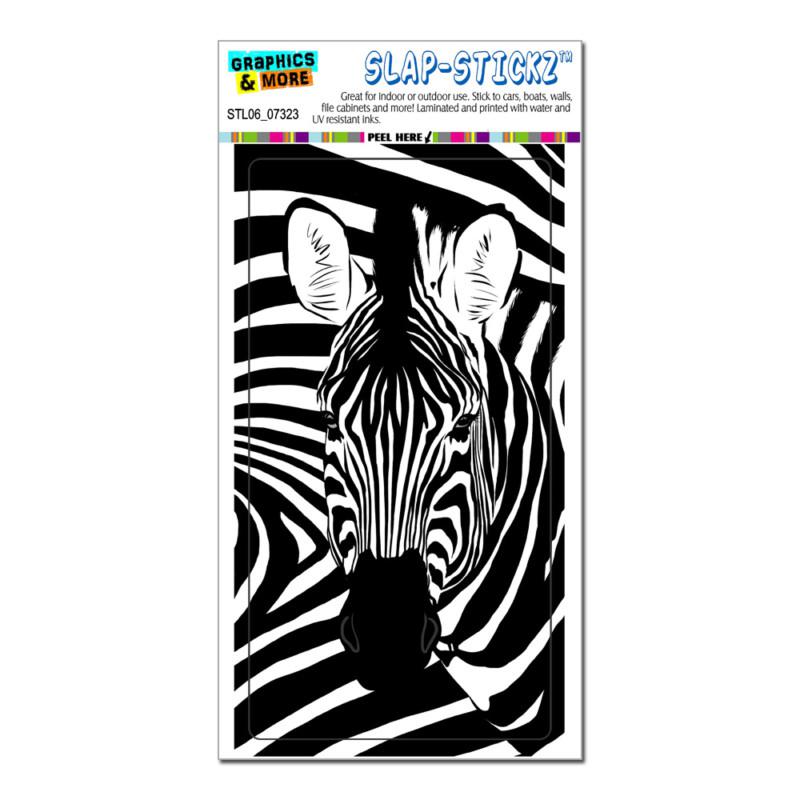 Zebra safari black white animal print stripes safari slap-stickz™ bumper sticker