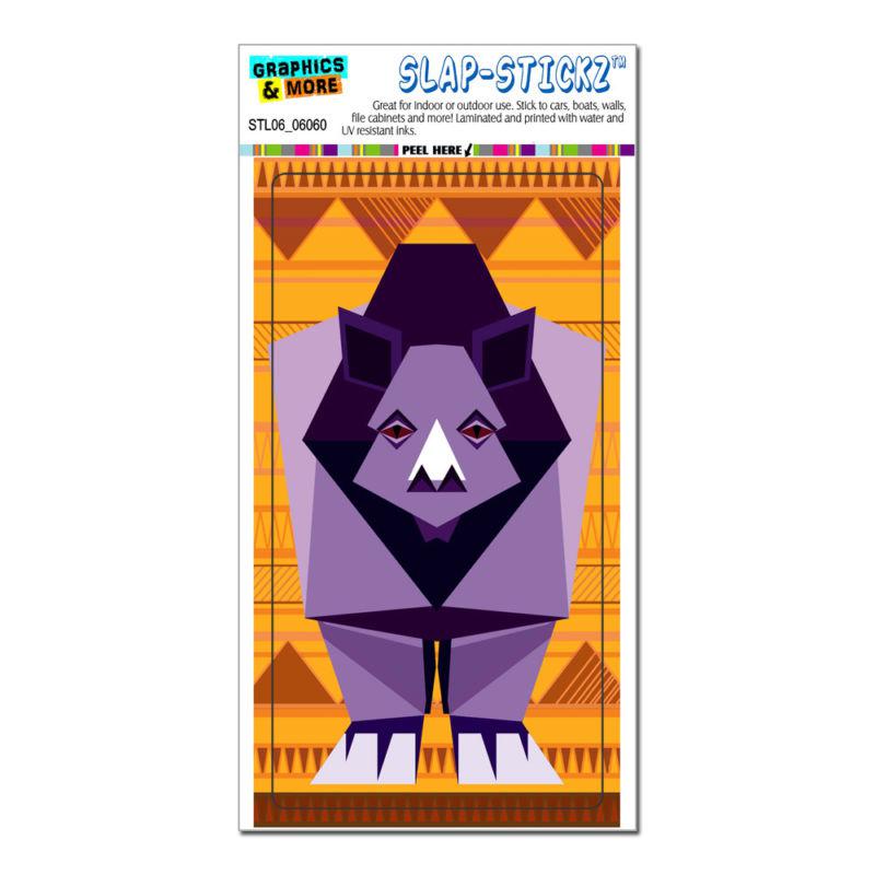 Geometric rhinoceros gold - slap-stickz™ car window locker bumper sticker