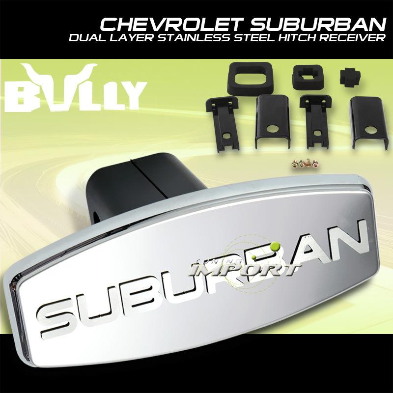 New bully stainless steel trailer hitch cover suburban adjustable receiver extra