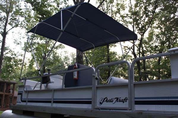 New vortex 4 bow pontoon boat bimini top 12' navy blue 97-103"
