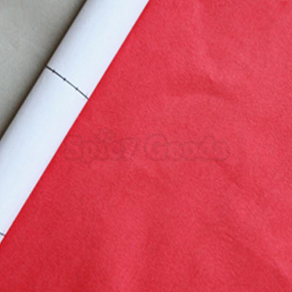[ decoin ] new self adhesive adhesion suede sheet elastic car headliner red