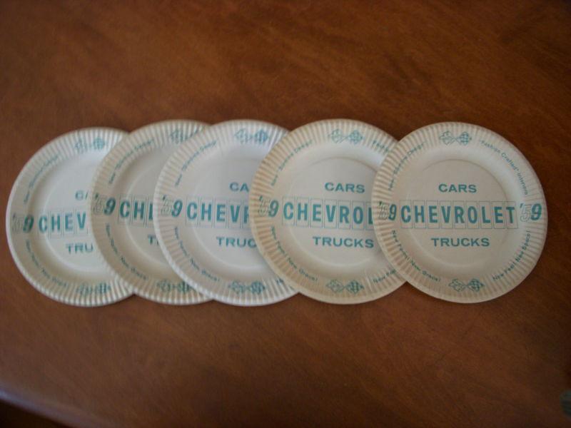 1959 chevrolet paper plates dealer give away item corvette 