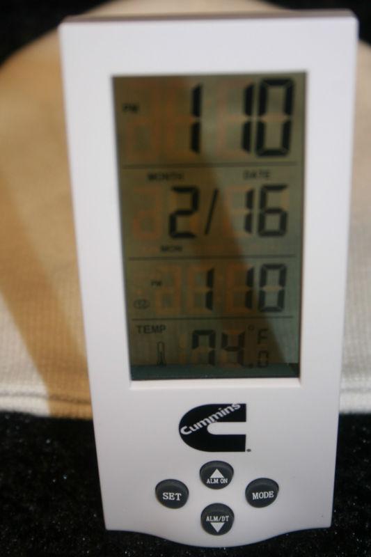 Buy Cummins dodge truck 4x4 diesel office desk time & temperature clock