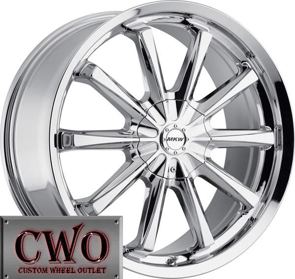20 chrome mkw m110 wheels rims 5x114.3/5x120 5 lug bmw nissan toyota honda