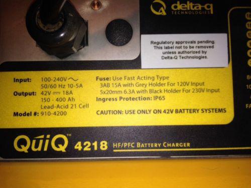 42 VOLT GOLF CART Delta-q QuiQ 42 VOLT BATTERY CHARGER **SUPER RARE**, US $150.00, image 2