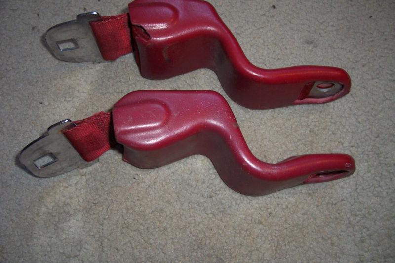 1967-1969 RED FRONT DELUXE RETRACTOR SEAT BELTS CHEVY CAMARO FIREBIRD, US $149.99, image 3