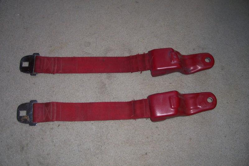 1967-1969 RED FRONT DELUXE RETRACTOR SEAT BELTS CHEVY CAMARO FIREBIRD, US $149.99, image 8