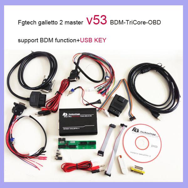 Newest fgtech galletto 2 master v53 bdm-tricore-obd support bdm function+usb key