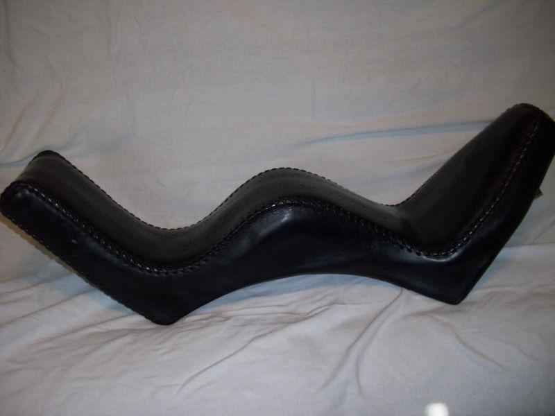 King / queen hard tail hand tooled harley davidson motor cycle seat