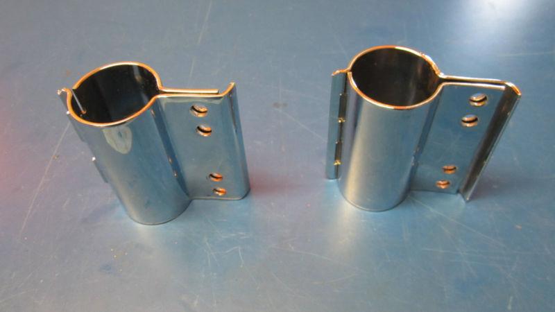 41mm chrome fork tube windshield brackets for harley davidson & custom choppers