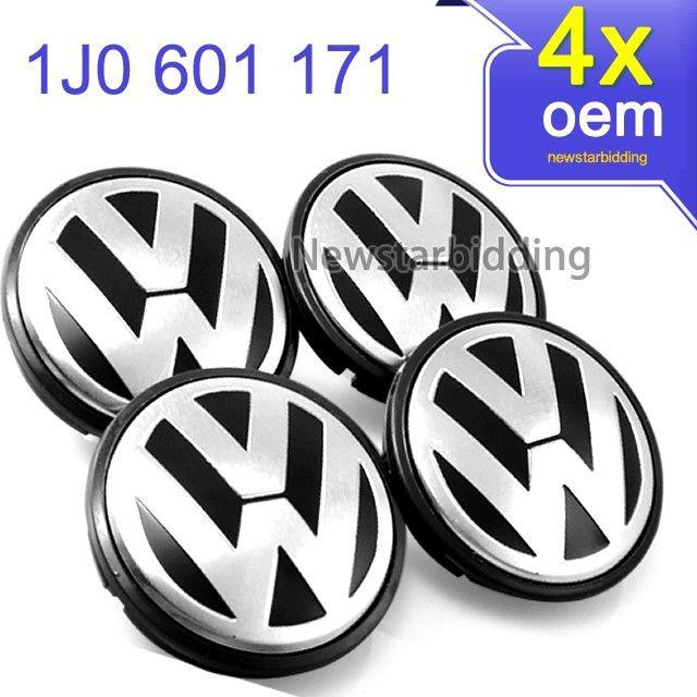 Buy 55MM VW WHEEL CENTER 4 HUB CAPS COVER PASSAT JETTA GOLF 1J0601171