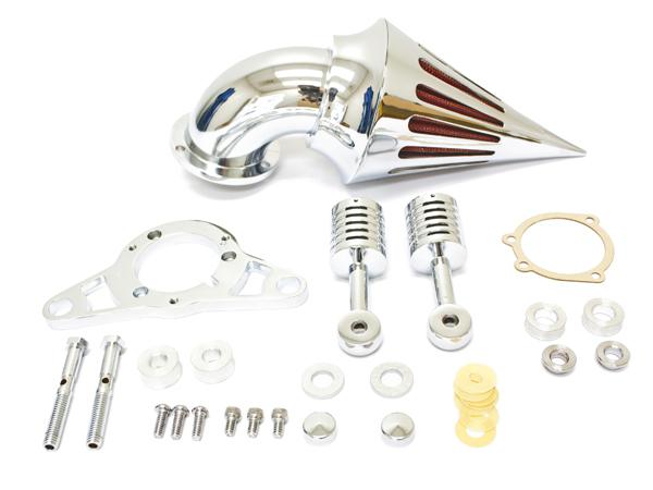 Motorcycle chrome spike air cleaner intake filter for harley davidson touring
