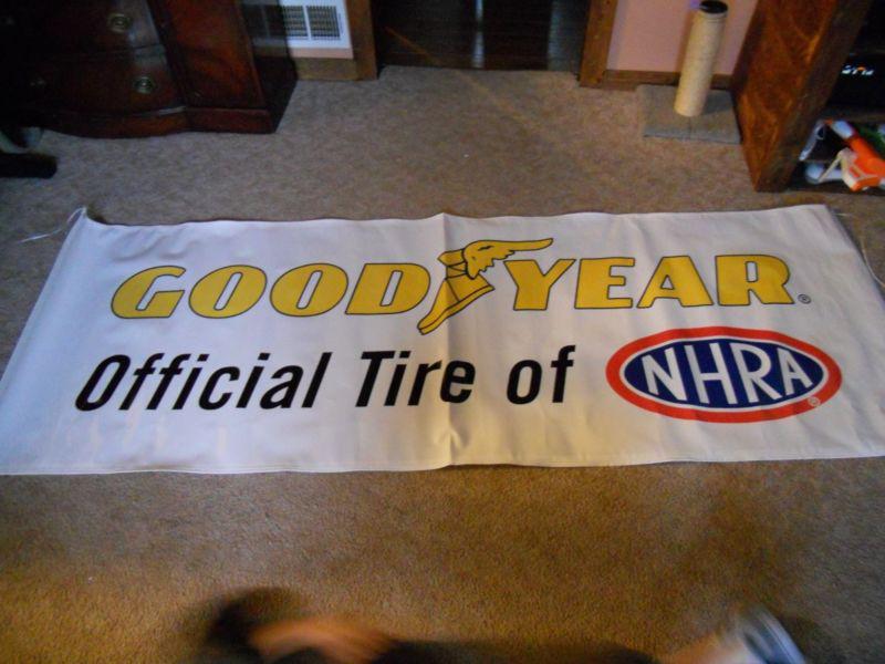 Goodyear tire race banner for nhra and nascar official tire
