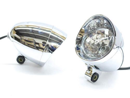 Custom chrome passing fog headlight for yamaha raider s xv 1900 xv1900